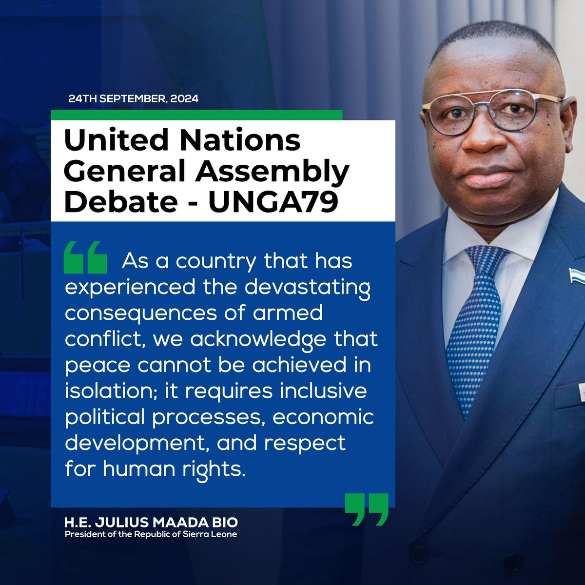 Julius Maada Bio tweet media
