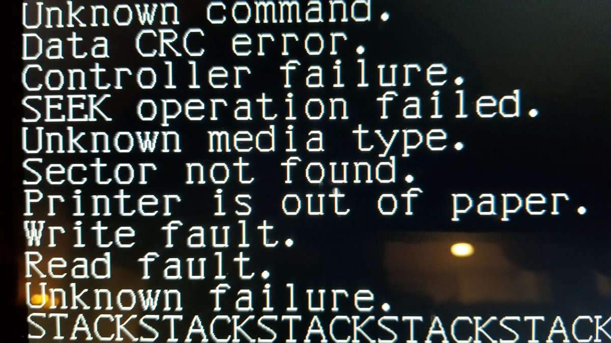 BobMahar's tweet photo. At the #Maharchives, ancient mysteries abound!   For example why does this 1984 #Iomega disk device driver have a "Printer is out of paper" error message embedded in it? https://t.co/tXMLMVfKmo