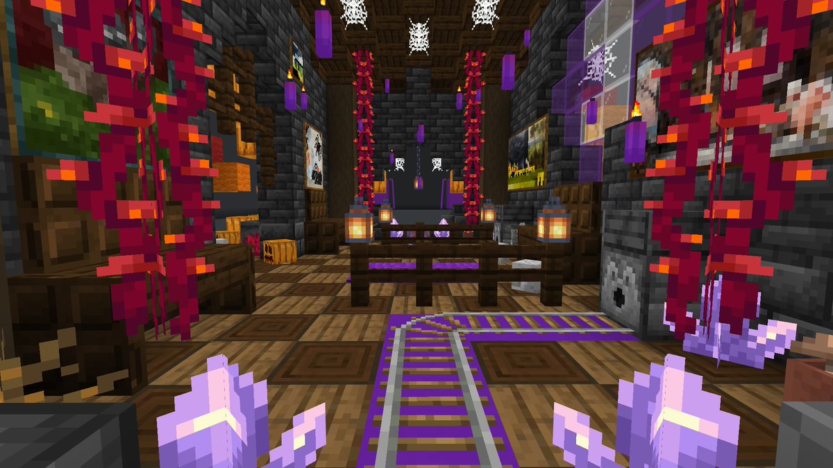 wistergrove's tweet image. 𝓢𝓹𝓸𝓸𝓴𝔂 𝓣𝓻𝓪𝓲𝓷 𝓢𝓽𝓪𝓽𝓲𝓸𝓷 (interior) #Minecraft #creativebuild #Halloween2024