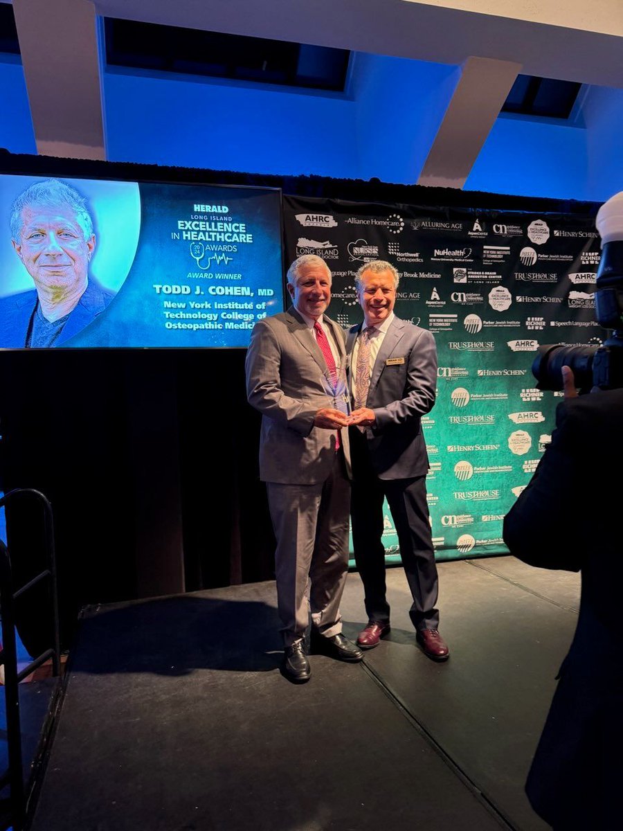 NYITCOMDO's tweet photo. NYITCOM congratulates Dr. Todd Cohen, M.D., FACC, FHRS, on receiving the 2024 Herald Excellence in Healthcare Award. His dedication to advancing healthcare is truly inspiring.

Read more here: https://t.co/fMNTLvUMWZ 

#HealthcareExcellence #NYITCOM @toddjcohenmd https://t.co/l2OkXL687P