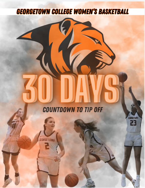 30 day countdown for your Tigers! Mark your calendars for October 24th! 
🐅🧡🏀