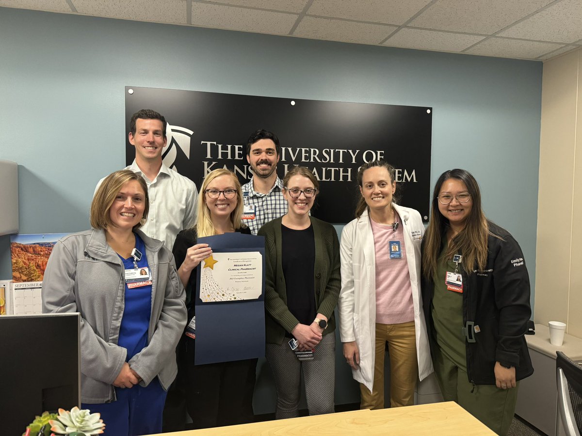 Eric Gregory (@er_gregory) on Twitter photo Bragging on our great ID/ASP team <a href="/KUHospital/">The University of Kansas Health System</a> and recent TEAM wins - <a href="/MeganKlatt3/">Megan Klatt</a> won pharmD of the year, <a href="/PharmDKat/">Kathryn Lamberton</a> won a 5 star award for implementing handshake ASP on transplant pts, PGY2 Emily delivered her first ID journal club on the BLING3 study, and many more! Bragging on our great ID/ASP team <a href="/KUHospital/">The University of Kansas Health System</a> and recent TEAM wins - <a href="/MeganKlatt3/">Megan Klatt</a> won pharmD of the year, <a href="/PharmDKat/">Kathryn Lamberton</a> won a 5 star award for implementing handshake ASP on transplant pts, PGY2 Emily delivered her first ID journal club on the BLING3 study, and many more!