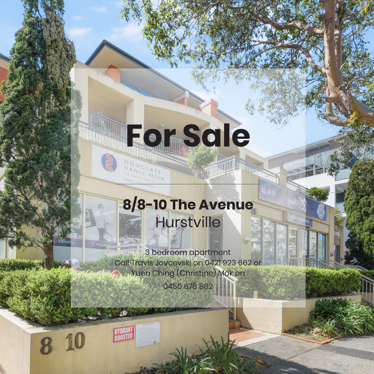 For Sale -Apartment in the heart of Hurstville with 3 generous bedrooms
Open this Saturday for the first time from 10 to 10.30am
Call Travis Jovcevski on 0421 923 662 or Yuen Ching (Christine) mok on 0450 678 882
LJ Hooker Hurstville
#LJHookerHurstville #TravisJovcevski #forsale