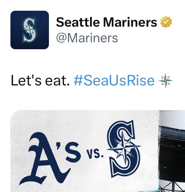 shakeitupbabyy's tweet photo. Reminds me of one of the greatest Mariners tweets of all time lmao https://t.co/h17uCoMoPB
