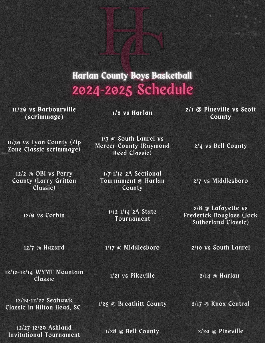 HCBearsBB's tweet image. Our 2024-25 schedule is finished!
Here’s where you can see us in action 🎥
