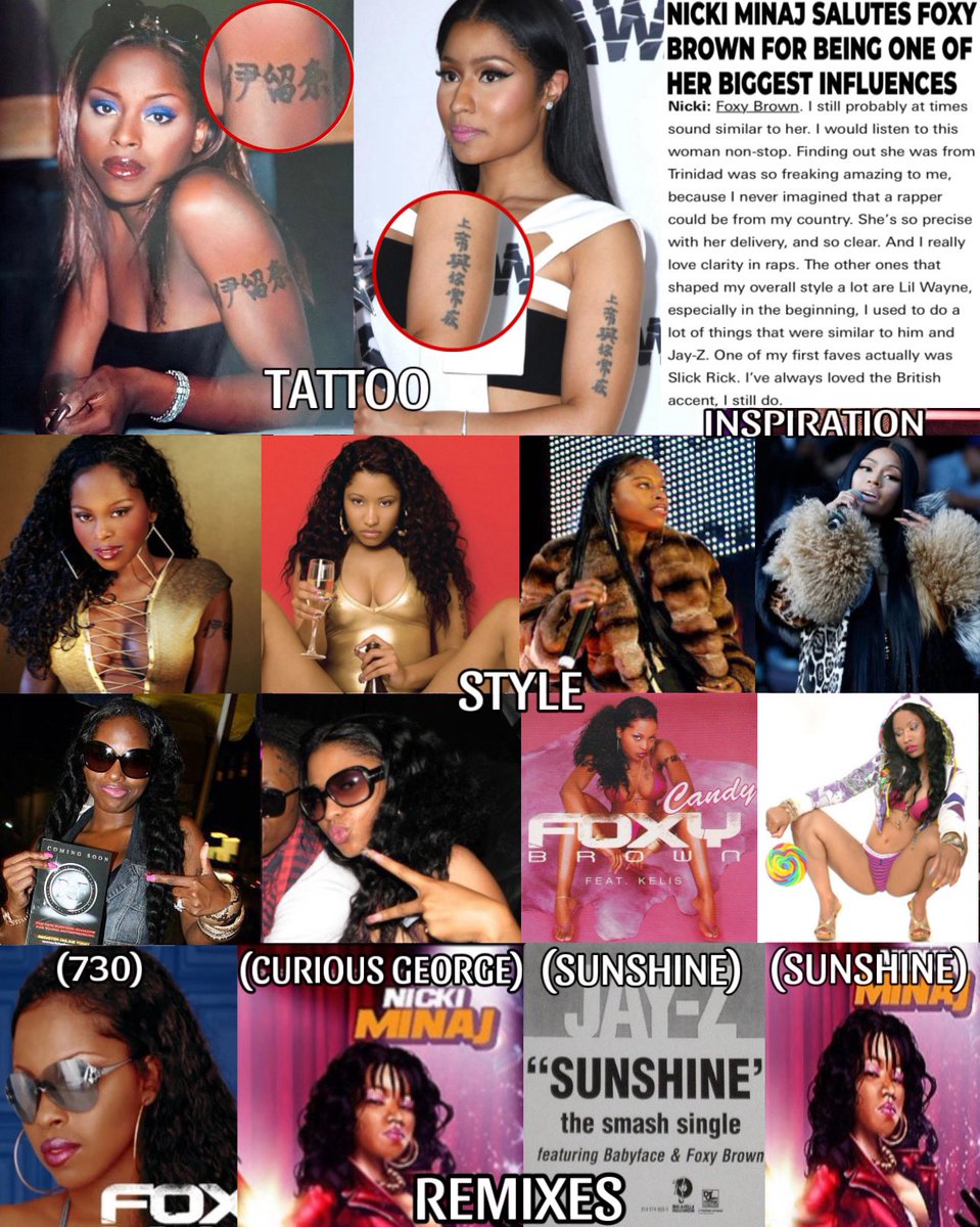 sleezebandsome's tweet image. I’ll never understand how people don’t see how foxy brown was always nicki minaj’s inspiration