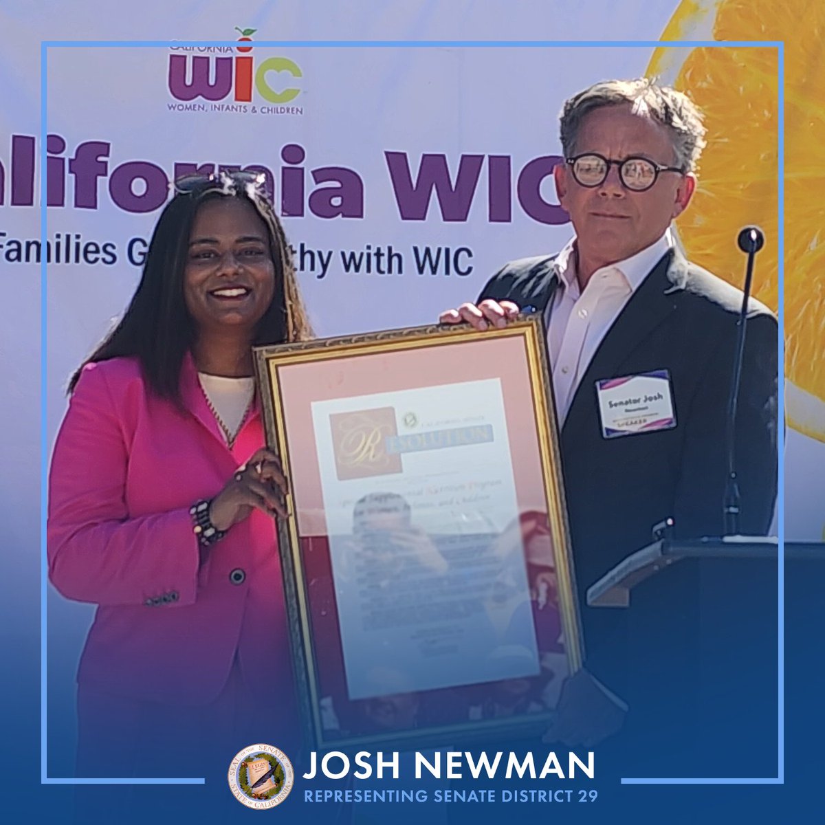 Senator Josh Newman tweet media