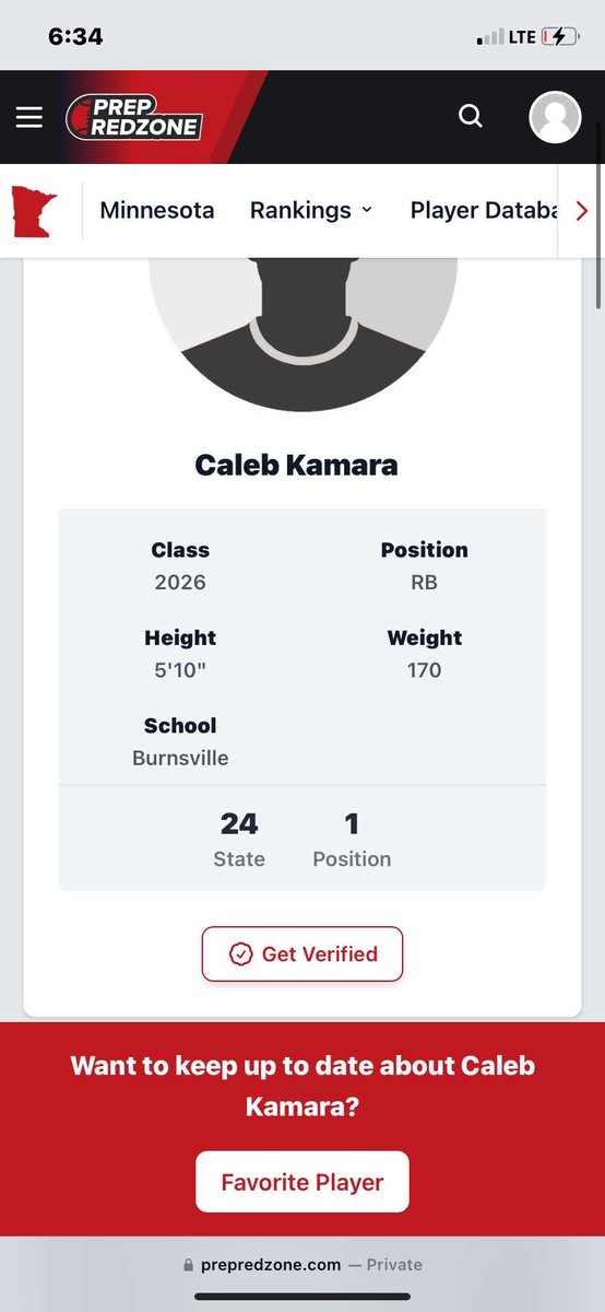 Thank you <a href="/PrepRedzoneMN/">Prep Redzone Minnesota</a> <a href="/OJW_Scouting/">Oliver James West</a> for Ranking me #1 for running backs among class of 2026 in the state of Minnesota!