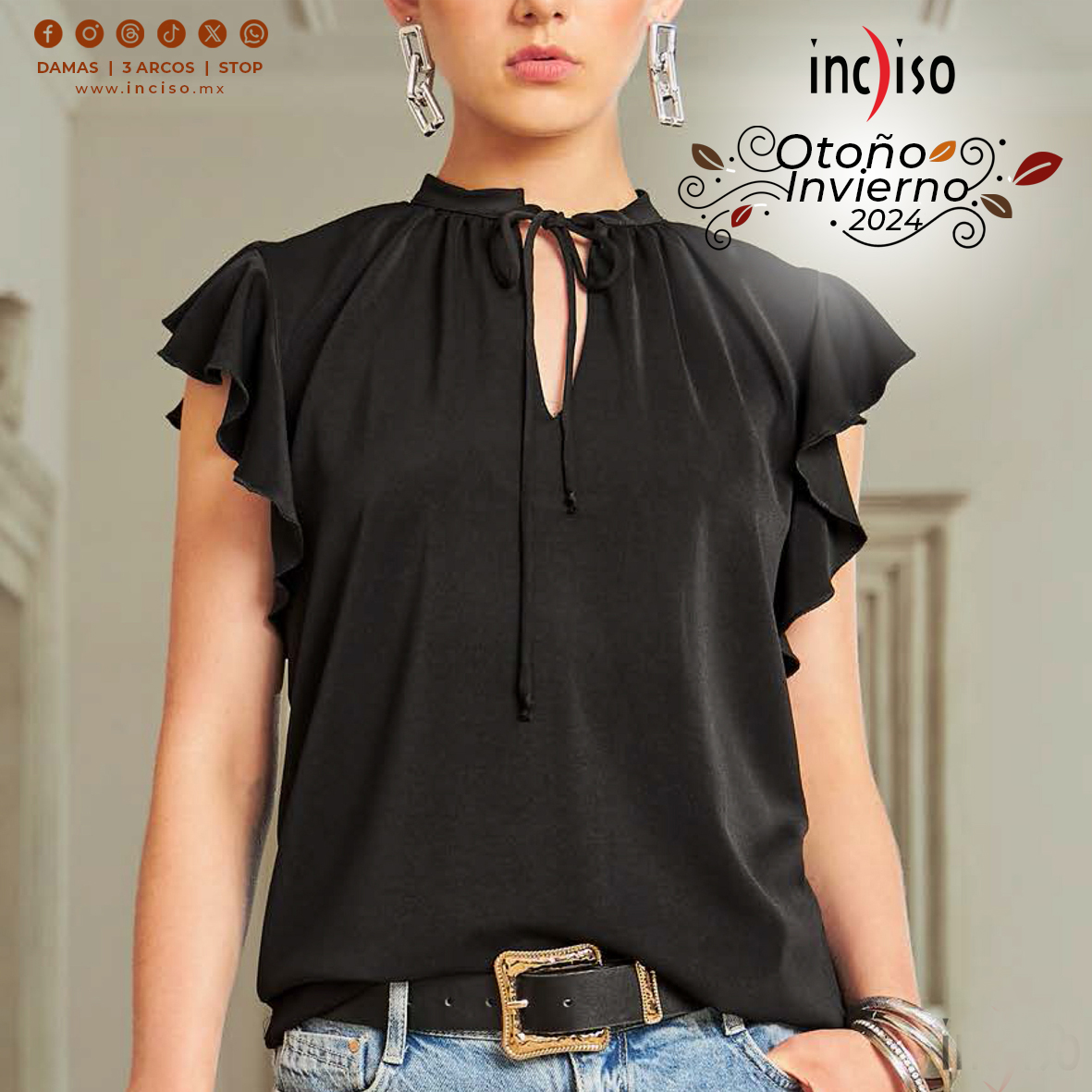 IncisoMX's tweet image. Dale ese toque a tu look con esta hermosa blusa. Y mueve sentimientos a cada paso que des.  #ModaEnMovimiento #LookRápidoYChic #FashionTipsDiarios
Visita: 𝑰𝑵𝑪𝑰𝑺𝑶 𝑫𝒂𝒎𝒂𝒔 𝒚 𝟯 𝑨𝒓𝒄𝒐𝒔 y 𝑺𝑻𝑶𝑷 𝟯 𝑨𝒓𝒄𝒐𝒔
#INCISO #ModaOtoñoInvierno #TendenciasOtoñoInvierno