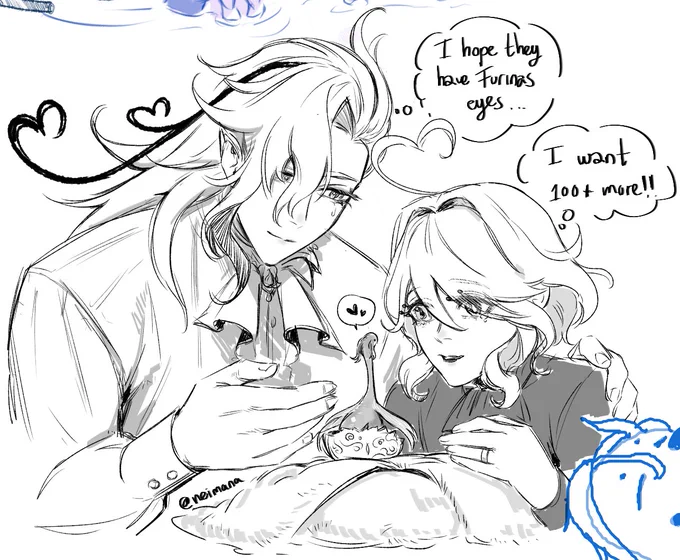 #neuvifuri 
one day baby worm will shapeshift into a human baby and their parents will be "??? 🥹🥹" 