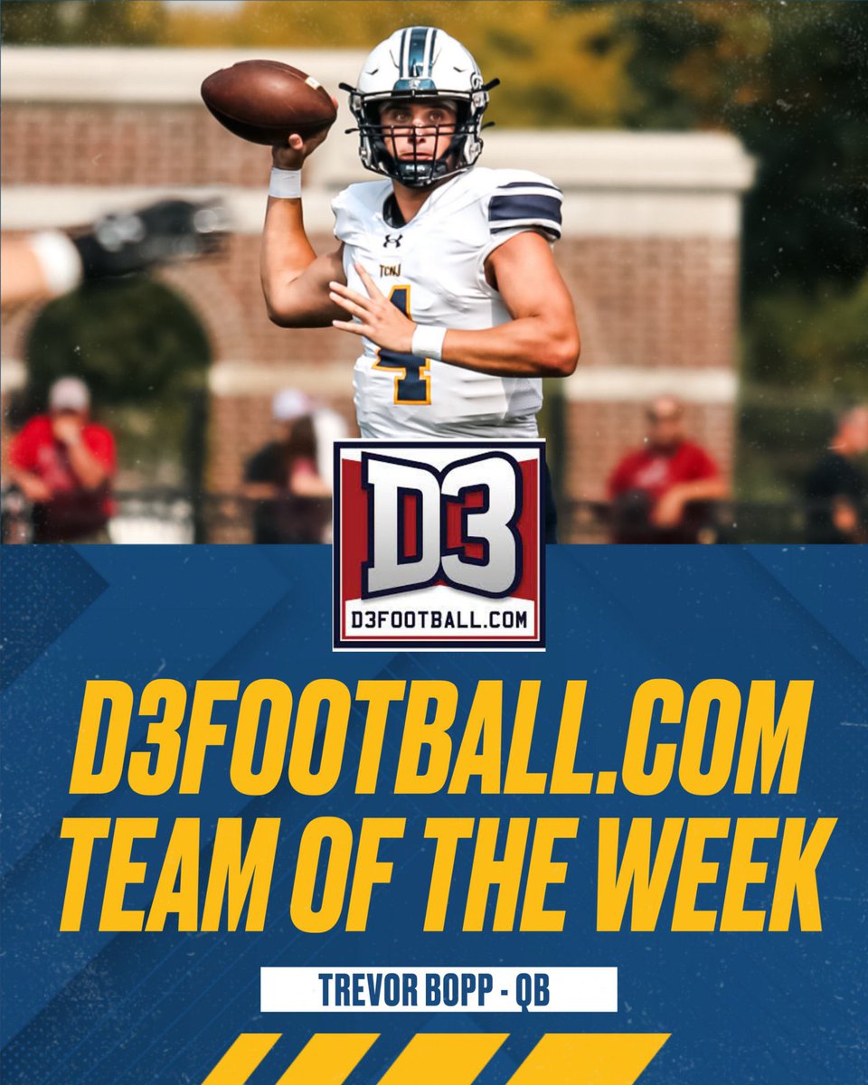 TCNJ Football (@tcnjfootball) on Twitter photo Congrats to Trevor Bopp and Malin Jasinski on being named to the <a href="/d3football/">D3football.com</a> Team of the Week!
tcnjathletics.com/news/2024/9/24…
#WGF | #BeBetter | #LionPride Congrats to Trevor Bopp and Malin Jasinski on being named to the <a href="/d3football/">D3football.com</a> Team of the Week!
tcnjathletics.com/news/2024/9/24…
#WGF | #BeBetter | #LionPride