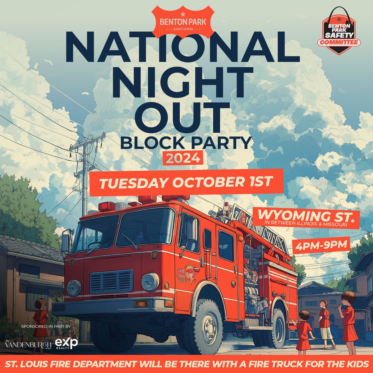 Join us a week from today on Wyoming St. for a National Night Out block party.  Tuesday October 1st from 4pm-9pm.