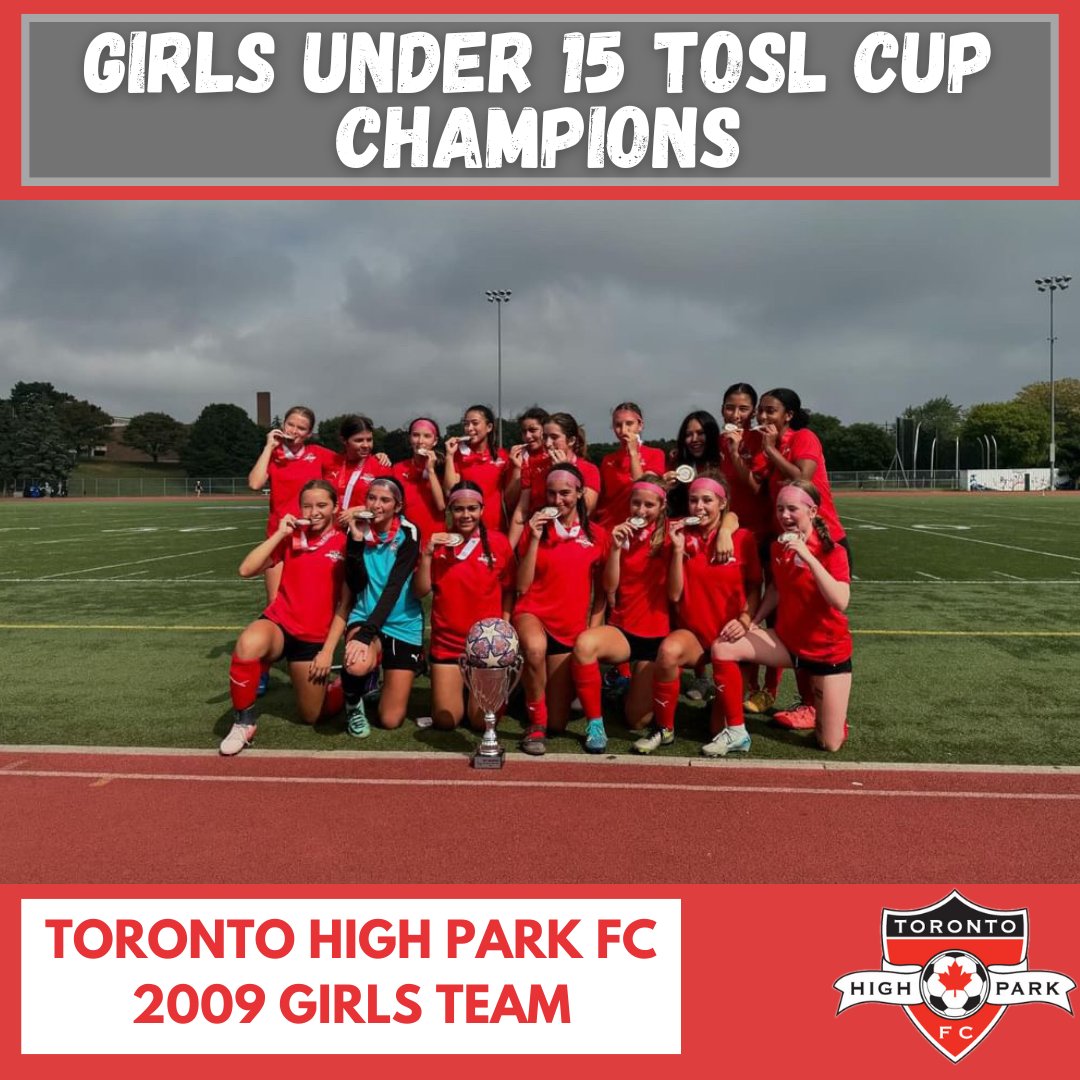 THPFC's tweet photo. Champions Again! 🎉🏆 We’re thrilled to announce that our 2009 girls competitive team are BACK-TO-BACK TOSL Cup Champions! After a nail-biting match that ended 1-1, our girls clinched victory in a dramatic penalty shootout, winning 5-4! Huge shoutout to the team &amp; Coach Fiona! https://t.co/73QjWaL0v1
