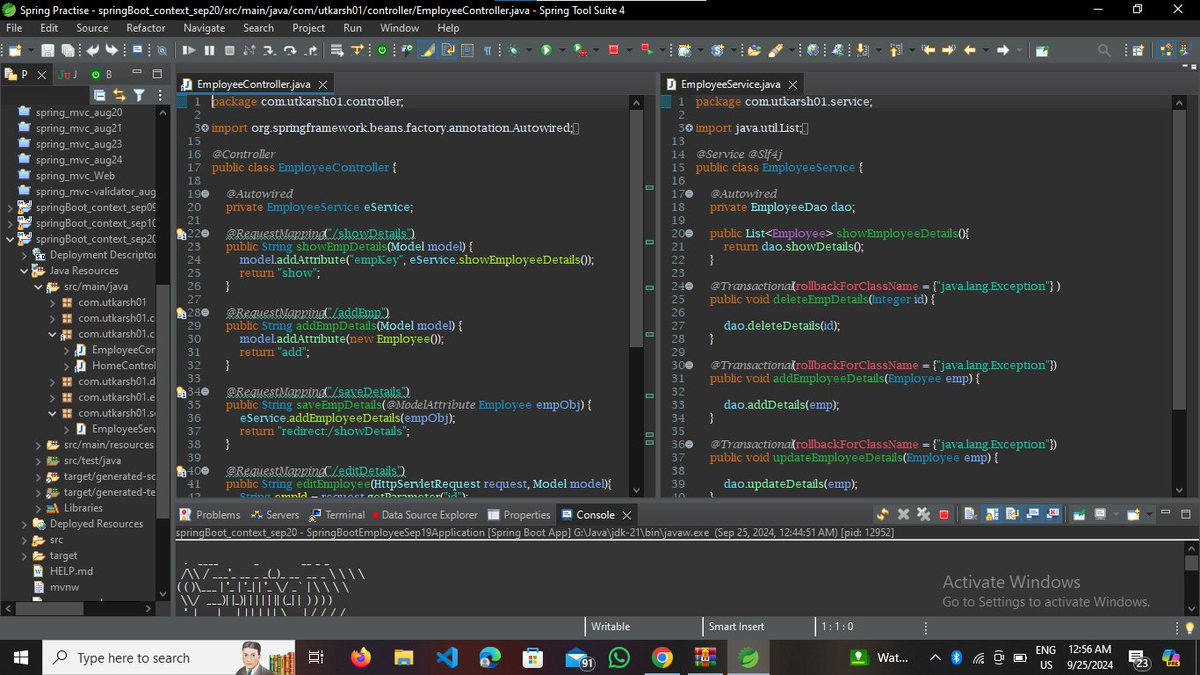 Utkarsh98146's tweet image. 🚀 Day 16: Spring Backend 🚀
✅ Implemented #SpringMVC + Service Layer✅ Refreshed #UI skills 🎨
💡 Key Learnings
Separates business logic from DAO,Boosts reusability, testability, &amp;amp; transaction management
🔧 Next: Integrating JSP with #SpringBoot!
 #Java  #Backend #FullStack