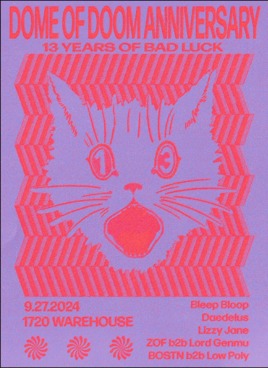 DOMEOFDOOM (@domeofdoom) on Twitter photo DOME OF DOOM RECORDS 13 YEAR ANNIVERSARY // FRIDAY 09.27.2024
Featuring:
<a href="/bleepbloopbass/">bleep bloop</a>
<a href="/Daedelus/">Daedelus</a>
<a href="/thisislizzyjane/">LIZZY JANE</a>
<a href="/zofdj/">ZOF (evil)</a> B2B <a href="/lordgenmu/">𝐋𝐨𝐫𝐝 𝐆𝐞𝐧𝐦𝐮 ✧</a>
<a href="/bostn64/">BOSTN</a> B2B <a href="/lowpolysound/">Low Poly ⍛ °</a>
1720 E 16th St, Los Angeles, CA 90021
<a href="/1720warehouse/">1720</a>📍
🎟️ dice.fm/event/g57gw5-d… DOME OF DOOM RECORDS 13 YEAR ANNIVERSARY // FRIDAY 09.27.2024
Featuring:
<a href="/bleepbloopbass/">bleep bloop</a>
<a href="/Daedelus/">Daedelus</a>
<a href="/thisislizzyjane/">LIZZY JANE</a>
<a href="/zofdj/">ZOF (evil)</a> B2B <a href="/lordgenmu/">𝐋𝐨𝐫𝐝 𝐆𝐞𝐧𝐦𝐮 ✧</a>
<a href="/bostn64/">BOSTN</a> B2B <a href="/lowpolysound/">Low Poly ⍛ °</a>
1720 E 16th St, Los Angeles, CA 90021
<a href="/1720warehouse/">1720</a>📍
🎟️ dice.fm/event/g57gw5-d…