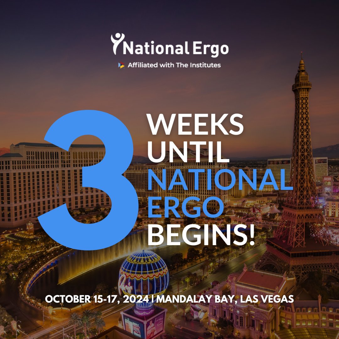 ErgoExpo's tweet photo. 3 WEEKS... but who's counting? 😅 🙌 🎉 

#NationalErgo2024 https://t.co/kHC9pf8f1y