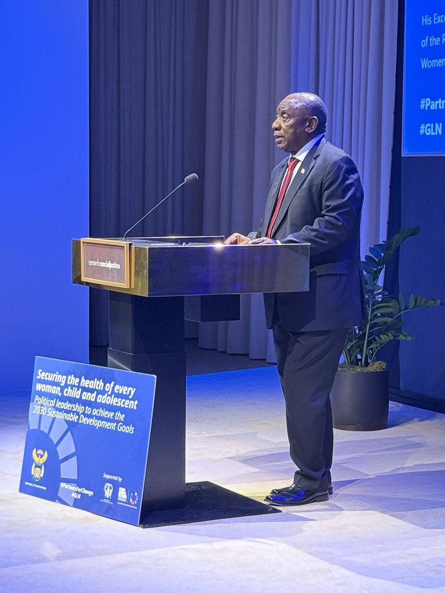‘In my own country, it has been reported that girls as young as 11 are giving birth. We must take accelerated action to prevent this.’ President <a href="/CyrilRamaphosa/">Cyril Ramaphosa 🇿🇦</a> of #SouthAfrica #GLN #PartnersforChange