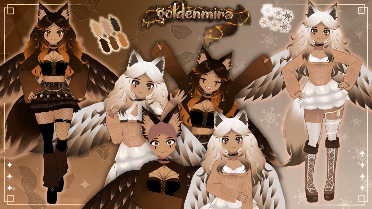 GoldenmiraVT's tweet photo. hihi my name is Mira! i'm an autumn fox with wings + a streamer and artist :3

 ✧.* it's nice to meet you! ✧.*  

 ╰┈➤ Twitch + Youtube: https://t.co/6DKPqntLrJ + https://t.co/qFb6e2DWnD 

 ╰┈➤ Vgen (comms): https://t.co/6kviWvAxdC 

╰┈➤ TikTok: https://t.co/mLK5sSjkf7 https://t.co/7ZUSS964nu
