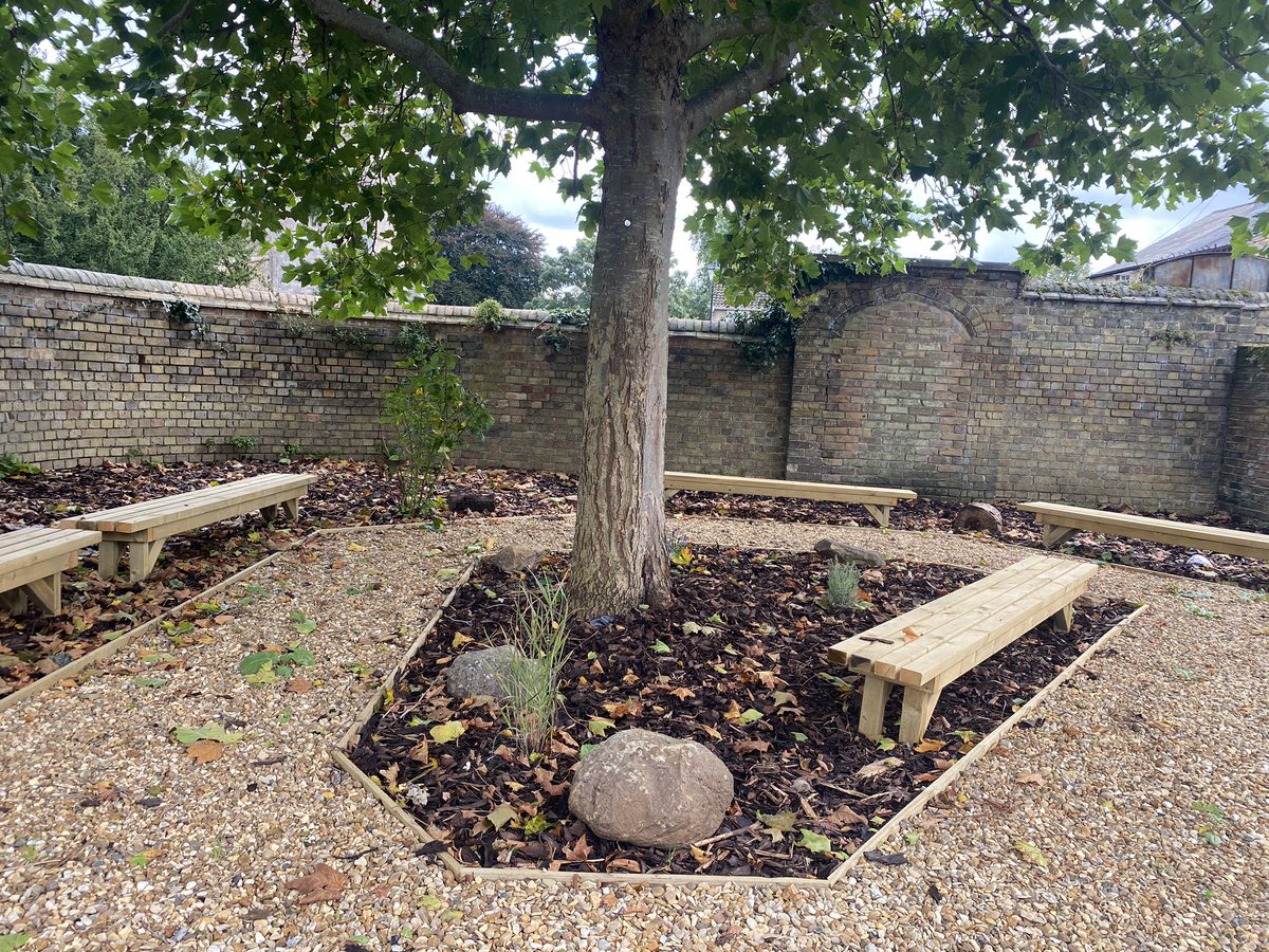 GCA_learning's tweet photo. We cannot wait to start exploring our new outdoor science classroom. Featuring seating, a pond and plenty of plants we are hoping it will become a haven for wildlife. Thank you to A&amp;K Builders and Godmanchester Nursery for your support in creating this #gcaeco #gcascience https://t.co/IQqSSCqx0b