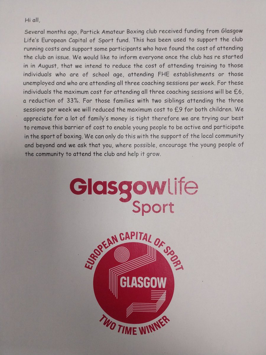 PartickBoxing's tweet image. Anyone wanting to learn to box you know where to find us. @CadderPrimary @johnpaulacademy @ClevedenPe @ClevedenSec42 @MaryhillSummCC @Maryhill_FC @StBlanesGCC @caldercuilt
