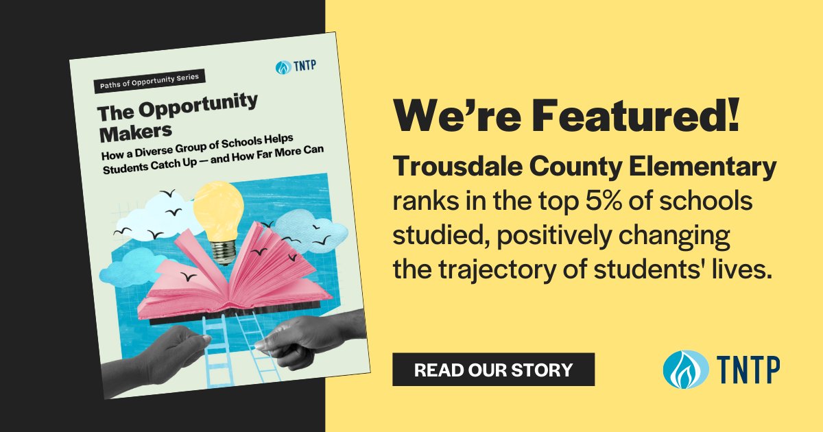 We are delighted to be featured in <a href="/TNTP/">TNTP</a>'s latest report, showcasing our commitment to closing the learning gap! Read the Opportunity Makers report now: ow.ly/MkhZ50TtUZN