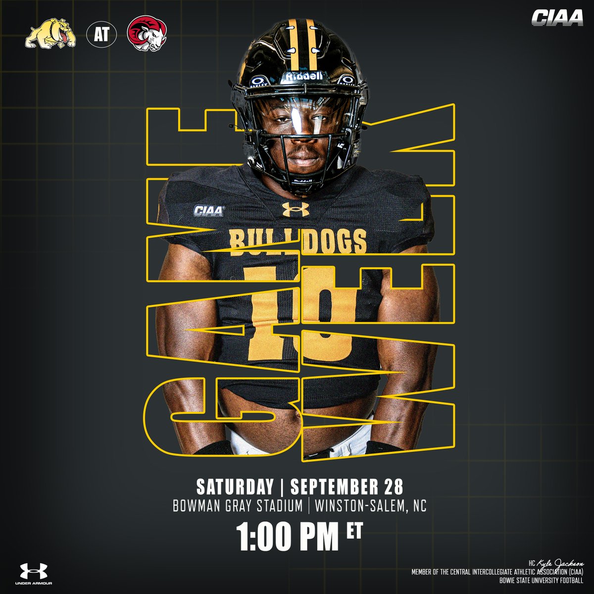 𝐍𝐞𝐱𝐭 𝐔𝐩: 1 p.m. kickoff in Winston-Salem, N.C.

#BulldogNation | #BiteDown