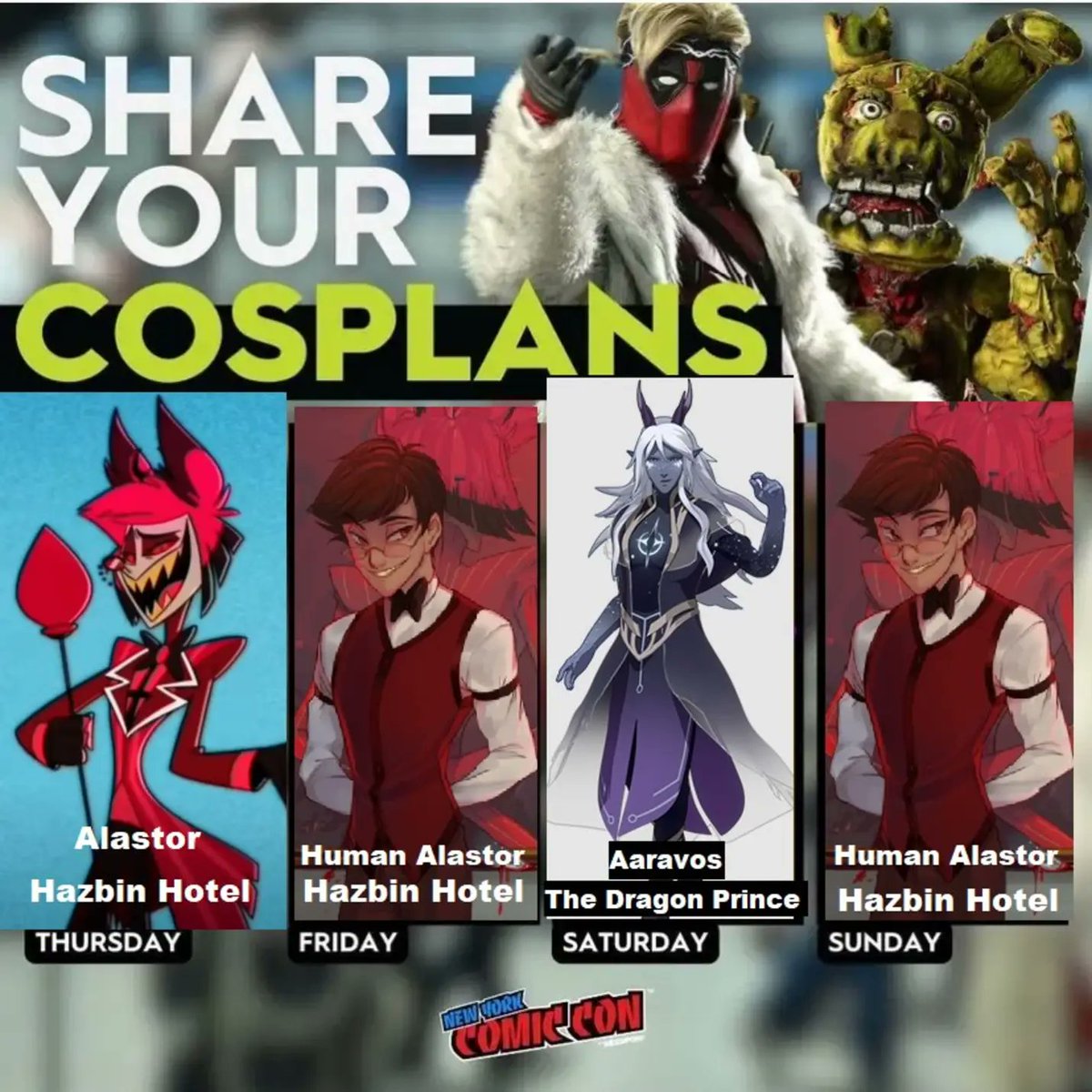 wolfinthesnow's tweet photo. Cosplans set for NYCC 2024.  I'm horrible about posting up my actual cosplays, but I got the line-up set! https://t.co/yFbtknc1eW