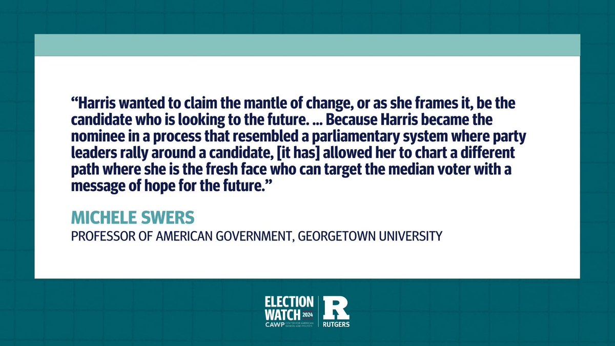 CAWP_RU's tweet photo. Scholars describe how Harris navigated her gender and racial identities in strategic ways during the presidential debate. Get their full takes: https://t.co/C3FkEce3XP https://t.co/asuGM4q7oN