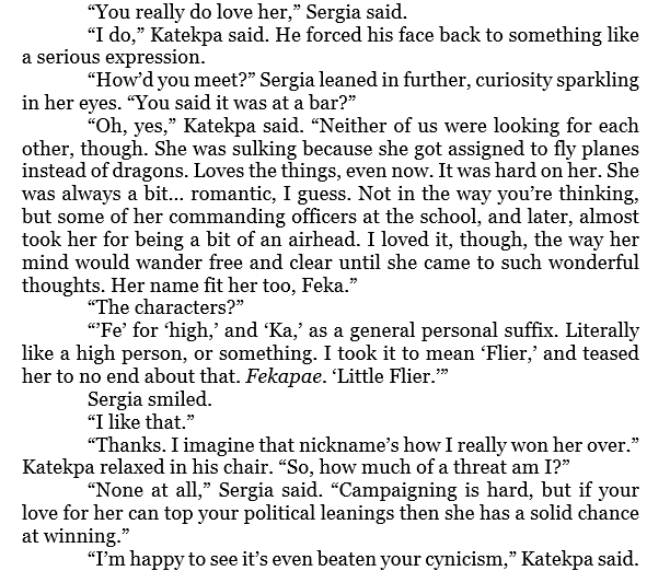 #FantasyIndiesSeptember 29 Supportive Character

Katekpa, Fezharek's husband, wins supporter of the year time and again.

#amwriting #fantasy #indieauthors #WritingCommunity