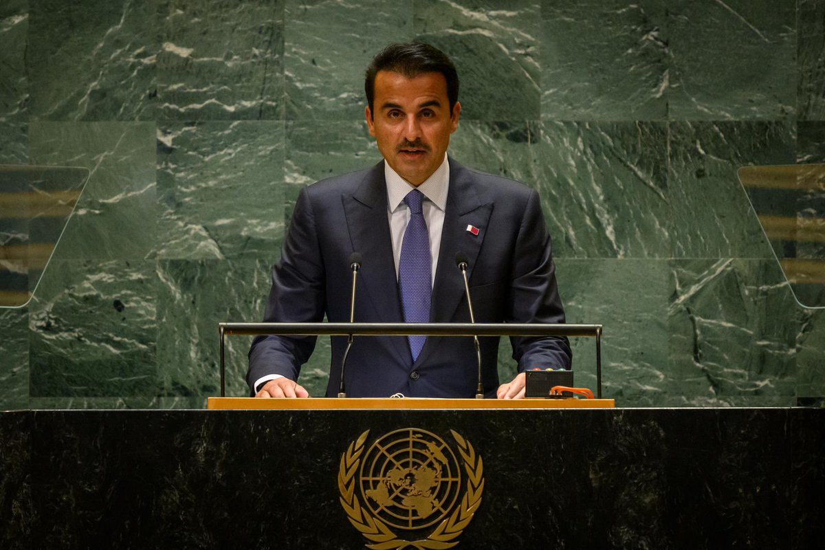 MBA_AlThani_'s tweet photo. يؤكد خطاب سيدي سمو الأمير المفدى أمام الجمعية العامة بأن المستقبل الذي يسوده السلام ليس حلماً إذا ما توفرت الإرادة السياسية والعمل متعدد الأطراف لتحقيقه. لذلك ستبقى دولة قطر عضواً فاعلاً في تحقيق الأمن والسلم الدوليين عبر الوساطة والدبلوماسية وإبراز نموذجها ونهضتها التنموية. https://t.co/RY3Bc5iFnx