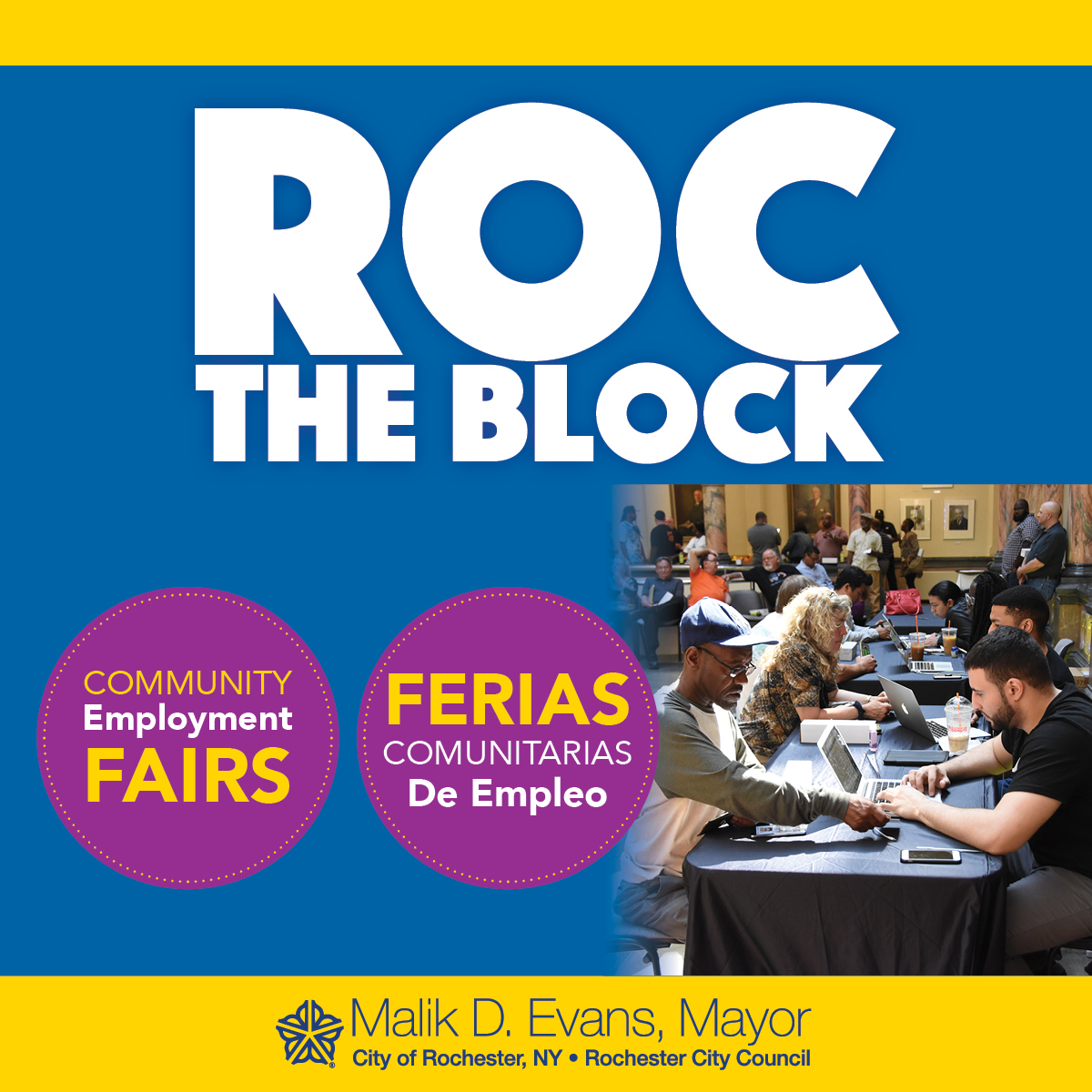 ROC The Block tomorrow! Join us at Parcel 5 from 11 a.m. – 2 p.m. for a block-party-style event where Rochester employers and residents can meet to discover employment opportunities.

More info: cityofrochester.gov/events/roc-blo…