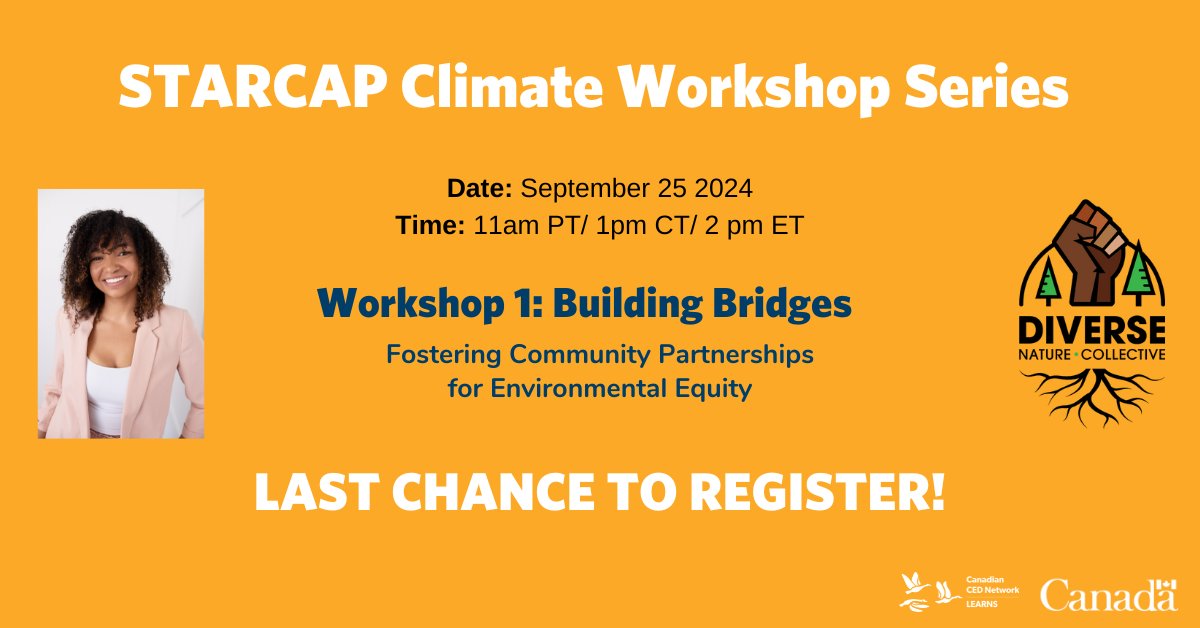 We don't want you to miss our FREE event tomorrow! Join us to explore challenges we all face with the work of #collective #problemsolving and to work together towards a more #equitable &amp; just #environmentalmovement.

ccednet-rcdec.ca/event/building…