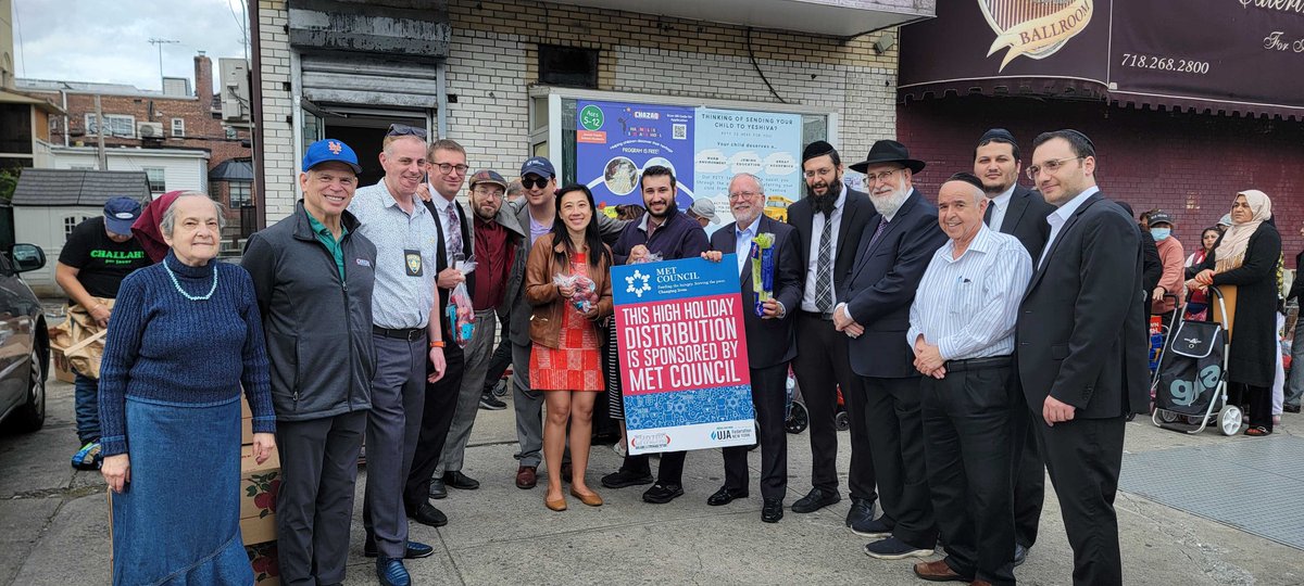 The food pantry operated by <a href="/ChazaqOrg/">CHAZAQ Organization</a> with <a href="/MetCouncil/">Met Council</a> makes an impact all year, but its importance is particularly felt during the holidays. I joined them today as they prepped traditional food packages for delivery to needy families for next week’s observance of Rosh Hashanah.