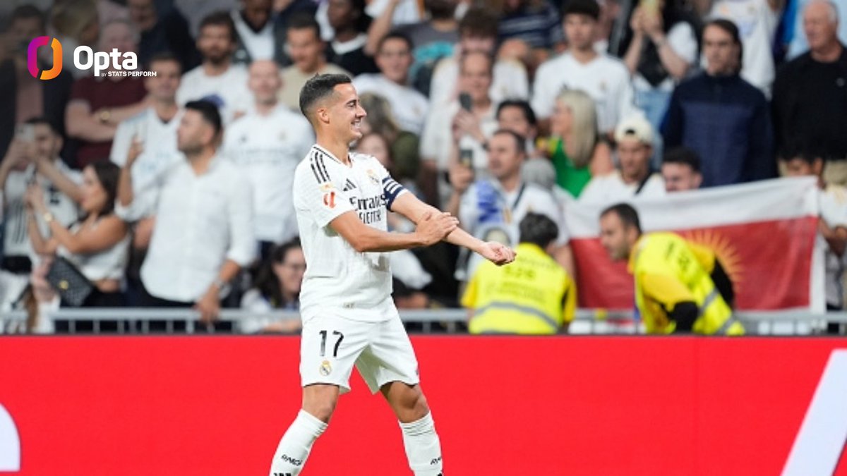 OptaJose's tweet photo. 3 - Lucas Vázquez has both scored and assisted in the same game in three of his last seven starts for Real Madrid in all competitions, as many times as in his previous 154 starts. Reliability. https://t.co/ZNpMf6vVmk