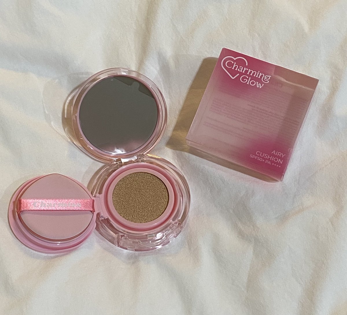 bunnykiins's tweet photo. ส่งต่อคุชชั่น 🎀

Charmiss Charming Glow Airy Cushion
เบอร์ 01 ivory 230 บาท ใช้ลองสีไปแค่ครั้งเดียวคับ หมดอายุ 06.05.2026 https://t.co/up0PYZnOAl