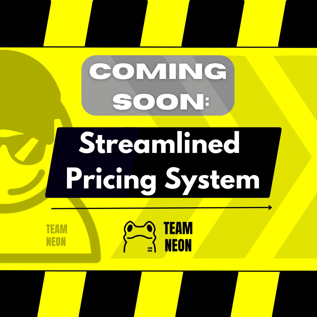 teamneoninc's tweet image. 🚀 Coming Soon! 🚀

Team Neon is gearing up to bring you a streamlined pricing system designed for flexibility, value, and ease. Stay tuned for updates on how we’re making our services even more accessible to creators and businesses! 💡✨

#TeamNeon #FutureVision #PricingUpdate
