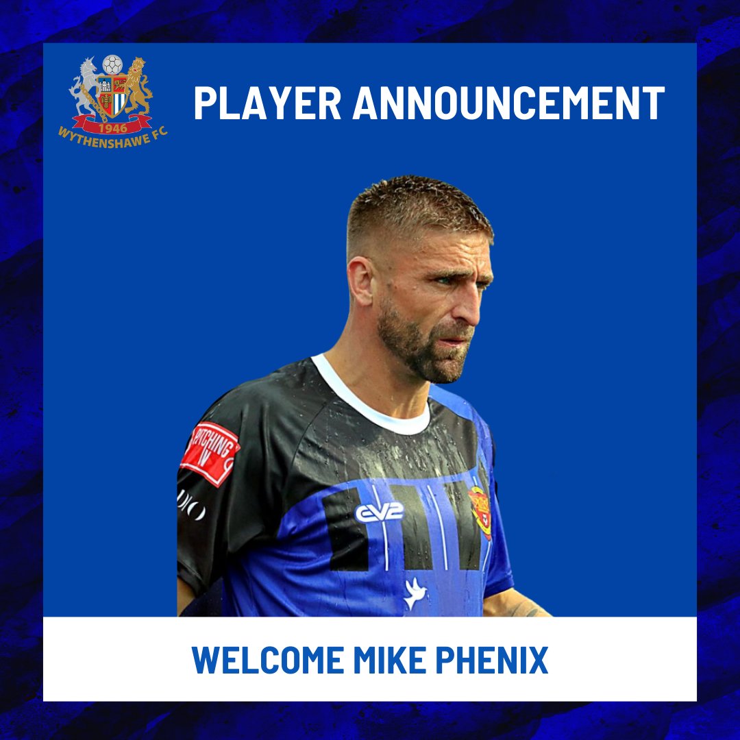 THE PHENIX HAS ARRIVED!

We are delighted to announce the signing of <a href="/MJPhenix/">Mad Closet & Mad Locker</a> following his departure from <a href="/AvroFC/">Avro FC</a> ✍️

The forward has a wealth of experience in the game, including spells with Barnsley, Salford City and Southport

More: wythenshaweafc.com/2024/09/24/the…

#UpTheAmmies 🔵⚪