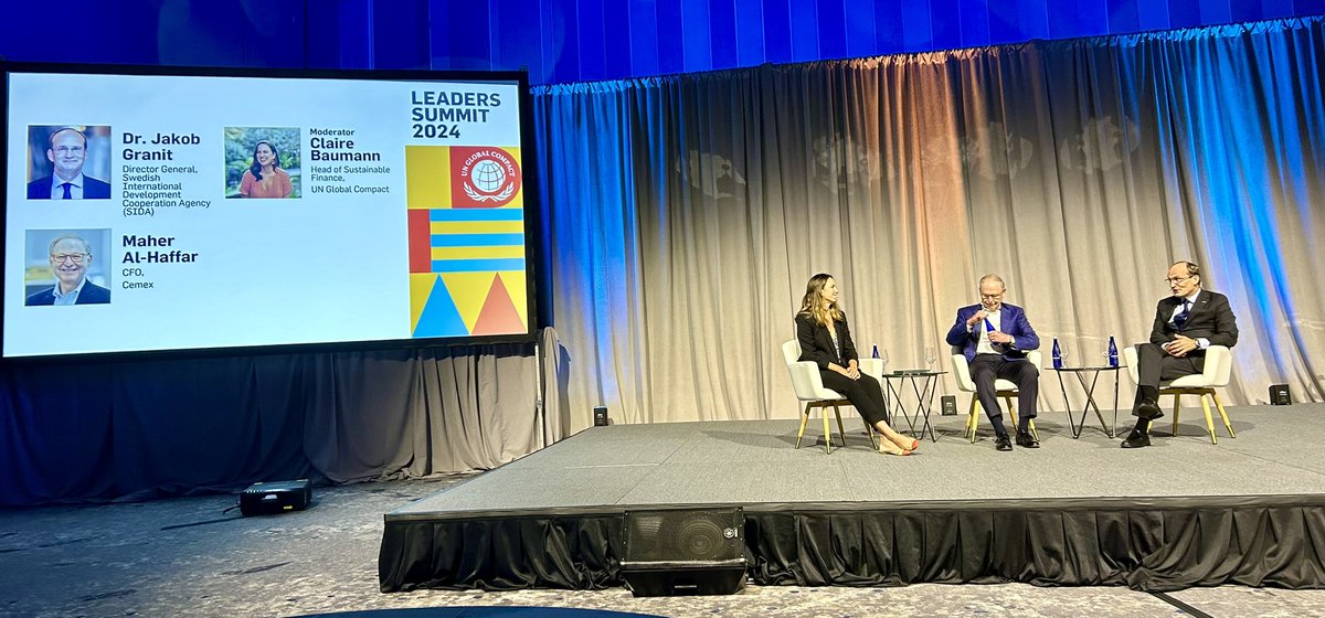 Good discussions @UNGA79 on sustainable investing and how to integrate sustainability into business operations. Intrigued by scaling up and shape new partnership! Looking forward to @FfD4. @globalcompacts #SLSD2.0 #svenaring #UNDESA #GISD #UNCDF