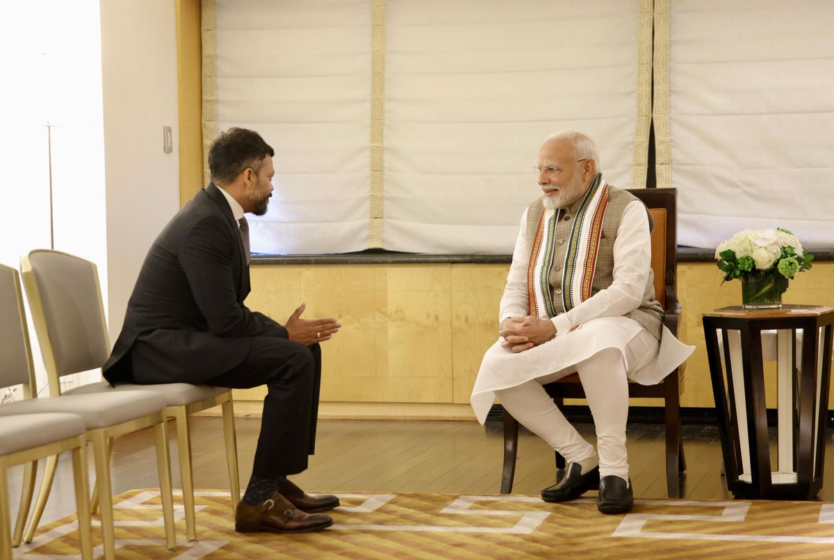 NityaCapital's tweet image. It was an honor to meet and spend time with his Excellency, Honorable Prime Minister and one of my role models, Shree Narendra Modi in New York, on the sidelines of the UN Convention.

@narendramodi #modi #namo #modiinus #india #nitingadkari #piyushgoel #pmoindia