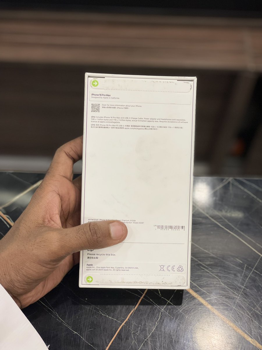 iOsstoreSD's tweet photo. iPhone 16 Pro Max 
 
512GB
 
2 sim
 
Warranty apple 1 year 
 
Price : 111.000🇪🇬
 
Ali  whatsAp:-         +249915000036 
call +what :—  +201025808390 https://t.co/C5tctnNDPS