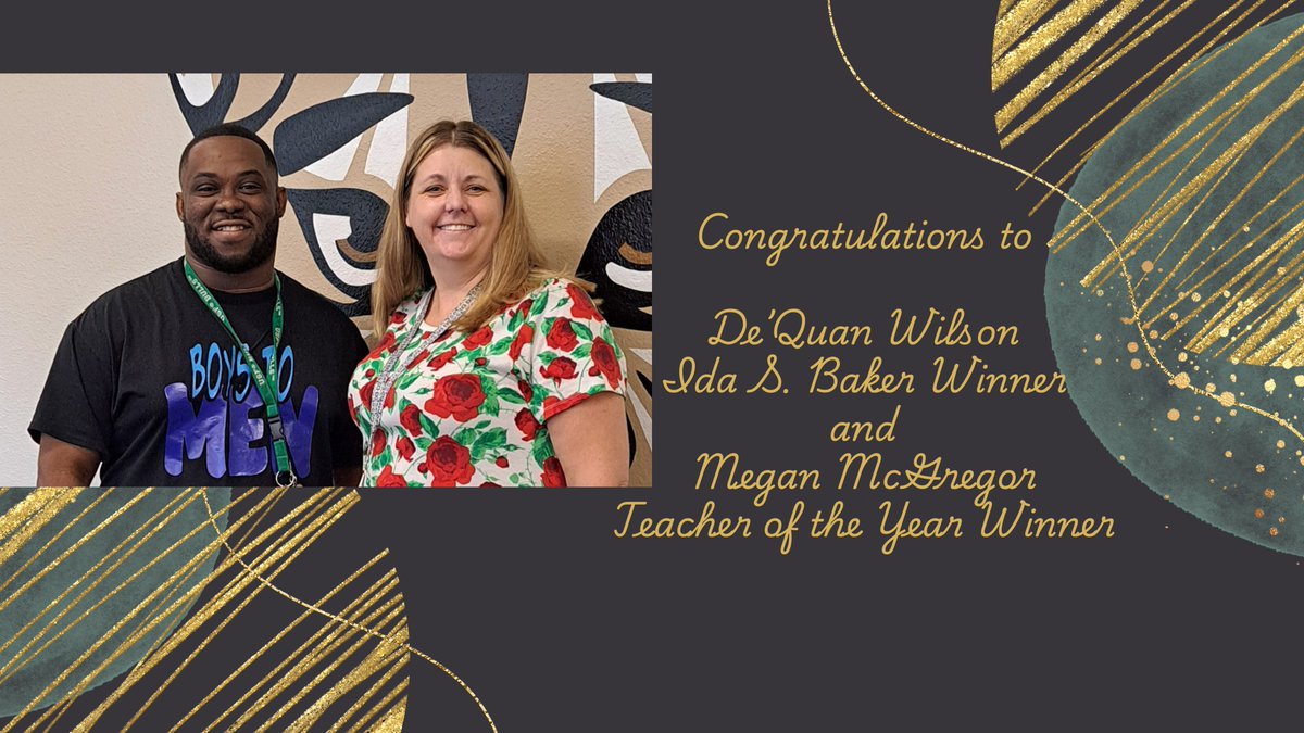 LockhartMagnet's tweet photo. We are SO proud of our Teacher of the Year Mrs. McGregor and Ida S. Baker Winner @WilsonEducator! Our Cougars are so lucky to have you! 🐾 Support Staff announced soon! @HillsboroughSch @MagnetHCPS @HCPSTNRegion2 https://t.co/mjeUFwj7Zm