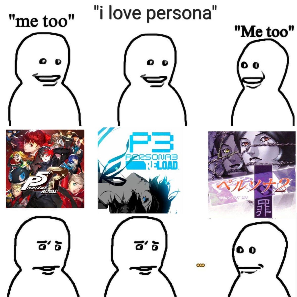akechigoroboy's tweet photo. if you think coming out as gay is hard

try telling your friends you're a persona 2 fan https://t.co/207Jp6XGzN