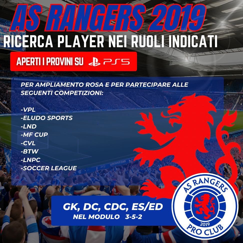 rangers_as's tweet photo. @DLS_NapoliGenny @pctransfermarkt @ProClubITA @NewsProclub @Mercato_FVPA @MercatoFifaPro @RTAllProClub https://t.co/V3P8IlUNHv