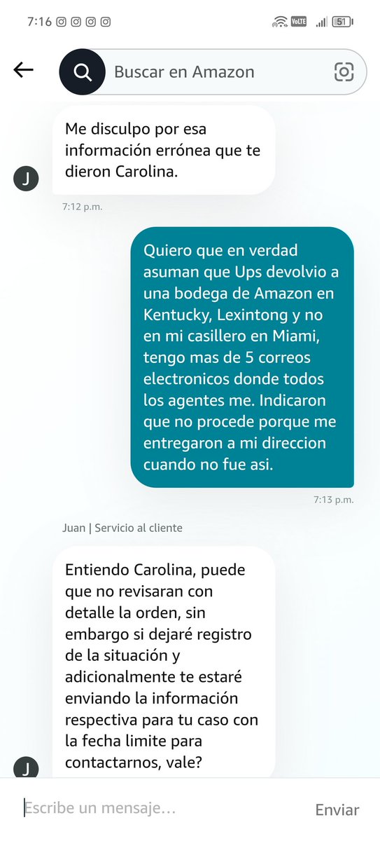 Carolmicheld's tweet photo. Que me dijeron que mi paquete aparecia entregado y que no habia devolucion ni reenvio. Me aseguraron que tengo hasta el 10 de octubre para el reembolso de mi compra. Esperare a ver el final de esta película de terror, ineficiencia e ineficacia @amazon @UPS https://t.co/LMV93qClJV