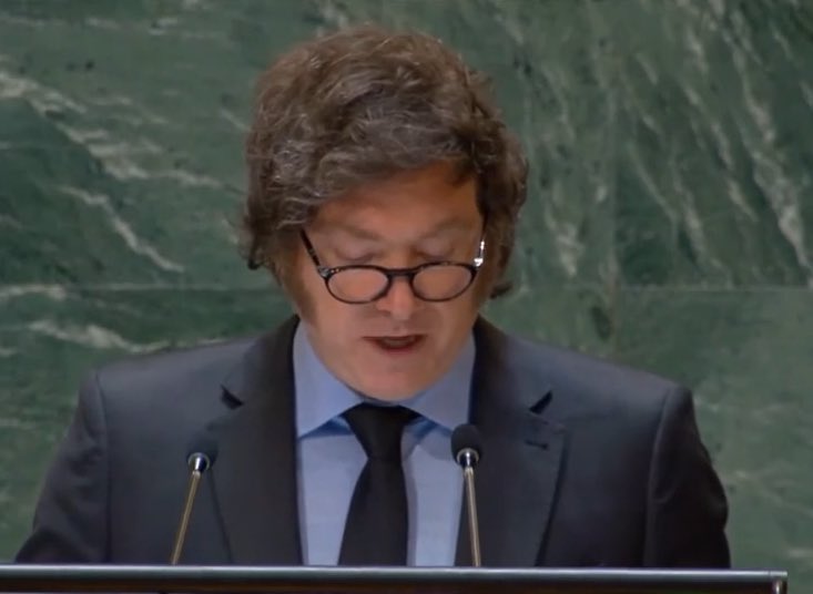 dlTorrePablo's tweet image. Brillante exposición de @JMilei en la ONU destrozando la agenda 2030 que ha empobrecido a los paises. 
Destruyeron las poblaciones con sus políticas públicas antinatalistas y atentaron contra la soberanía de los Estados nacionales.