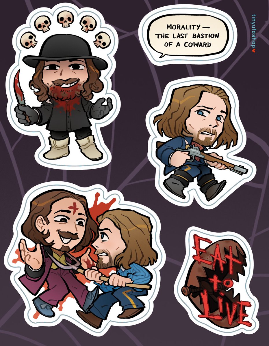 tinyufoboss's tweet photo. my shop is still open until the end of september! new stickers for some of my favs in this batch :> #ravenous1999 #awil https://t.co/GJ6Kx0svLk