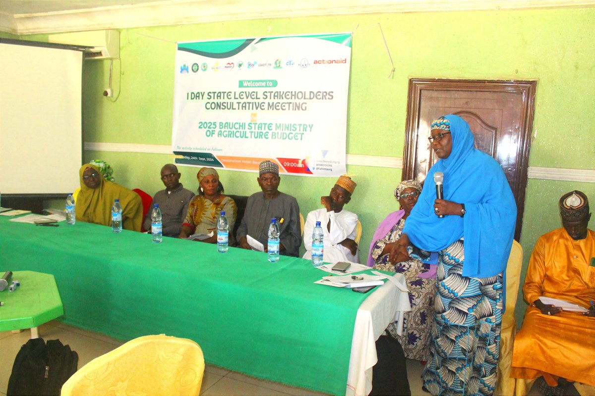 FAWOYDI, SWOFON, BCG, and the State Ministry of Agriculture, supported by ActionAid Nigeria. Organized One-Day State Level Stakeholders Consultative Meeting in Bauchi State. .
#actionaidnigeria 
#canada_nigeria
#CanadaDevNG 
 #womenforwomen 
 #BauchiState