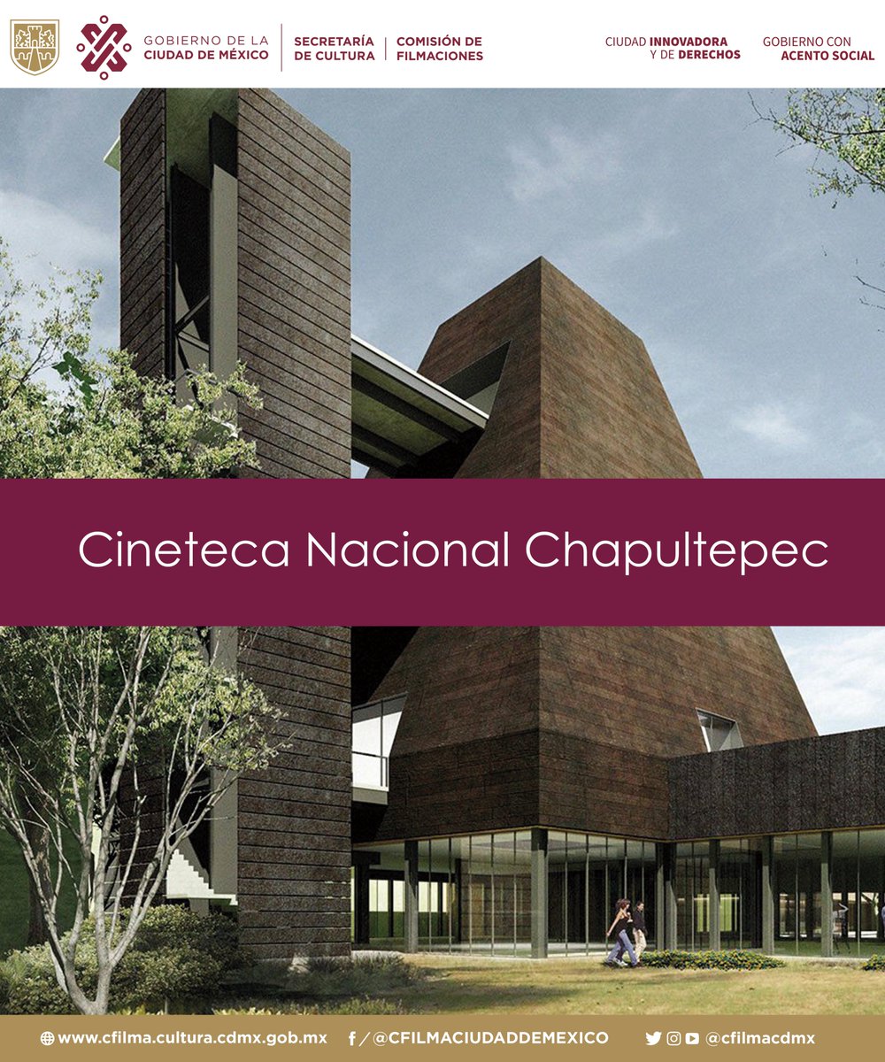 CFilmaCDMX's tweet photo. ¡Es hoy, es hoy!  🤩
Muchas felicidades a la @CinetecaMexico por la inauguración de su nueva sede en Chapultepec. 
#EnCDMXsíCFILMA https://t.co/rcgLmu1Q6O
