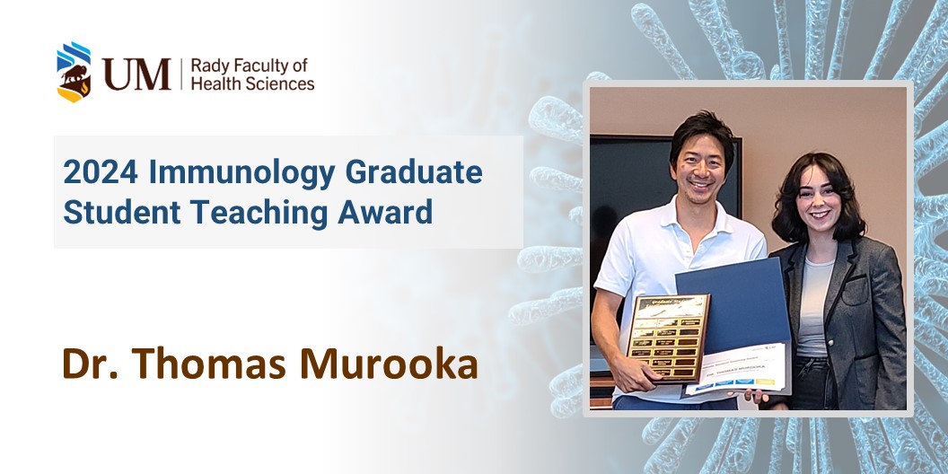 Dept of Immunology @ UofM (@um_immu) on Twitter photo Friday we recognized the recipients of the 2024 Dept. of Immunology Awards. Congratulations <a href="/tmurooka2/">The Murooka lab</a>.
Way to go!
<a href="/UM_RadyFHS/">U of M Rady Faculty</a> <a href="/um_research/">uManitoba Research</a> <a href="/umanitobasci/">UManitoba Science</a> Friday we recognized the recipients of the 2024 Dept. of Immunology Awards. Congratulations <a href="/tmurooka2/">The Murooka lab</a>.
Way to go!
<a href="/UM_RadyFHS/">U of M Rady Faculty</a> <a href="/um_research/">uManitoba Research</a> <a href="/umanitobasci/">UManitoba Science</a>