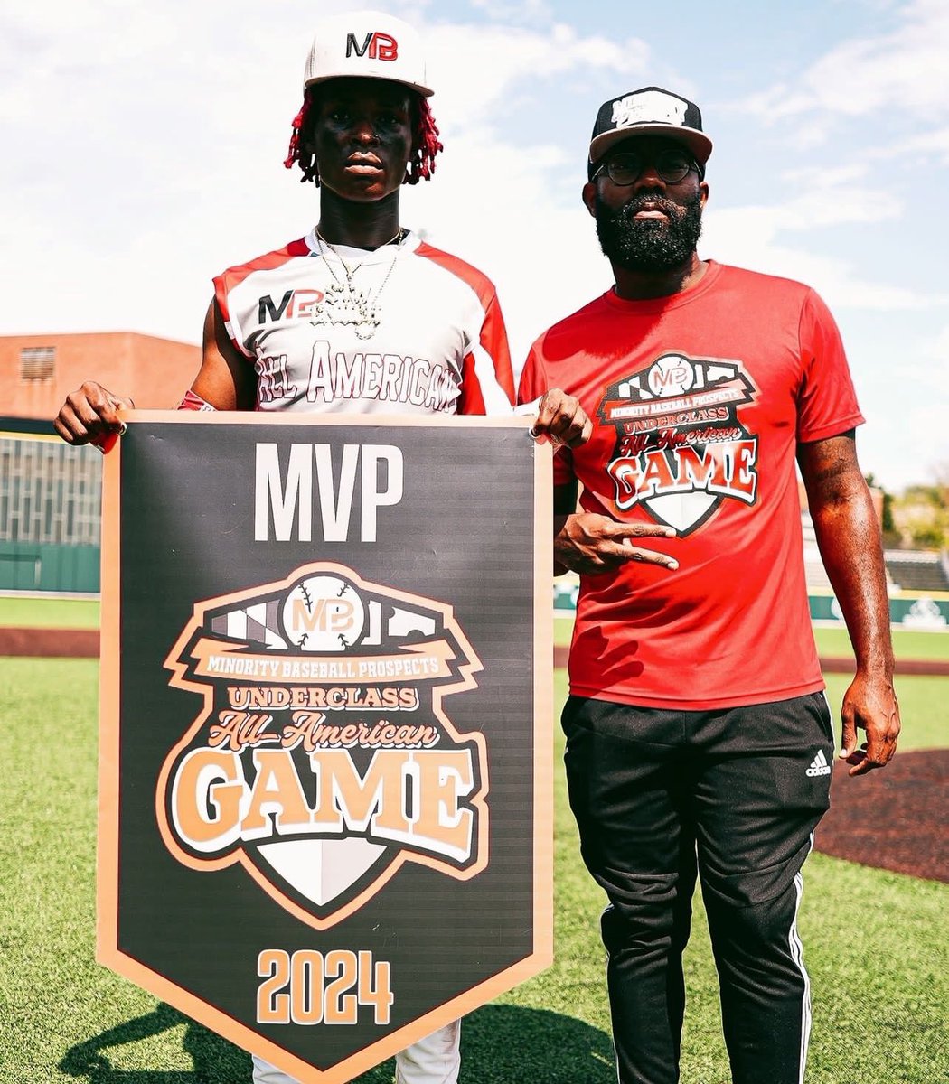 Congrats to 2027 6’0 180 ATH (<a href="/EnochCarlise/">Enoch Carlise</a>) who is currently 9th in the state of TN on being voted the MVP of the <a href="/MBPTakeover/">Minority Baseball Prospects</a> Minority Baseball Prospects Underclass All-American Game!